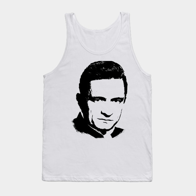 johnny cash pop art portrait Tank Top by phatvo